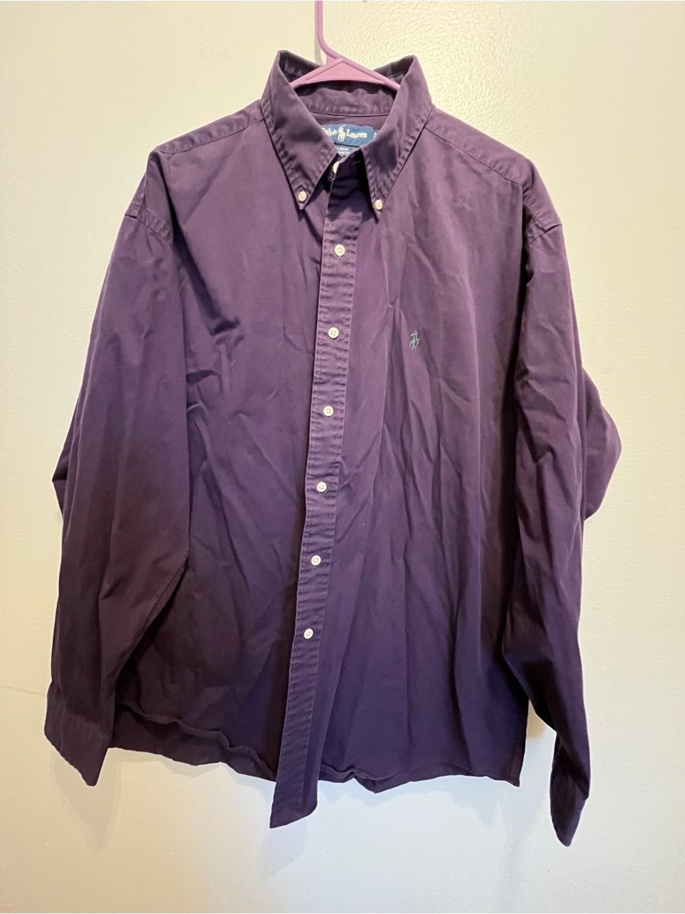 Vintage 90s Blake Ralph Lauren Button-Down Men's Shirt in Deep Purple XL